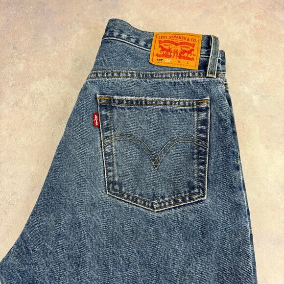 LEVI’S 501 150th Anniversary Edition Jeans W30 L29 Blue Straight Leg - Picture 3 of 12